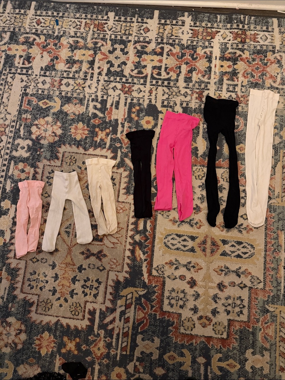 Girls and Baby girls Hosiery Tights Pink, Black, White, Cream Sz 7years-0months